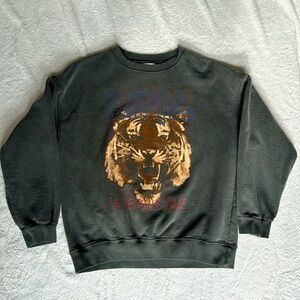 Anine Bing Muse Tiger Sweatshirt black crewneck size Large